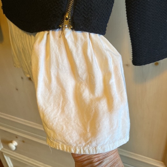 Black knit tunic top with attached skirt perfect for layering over leggings - Picture 5 of 6